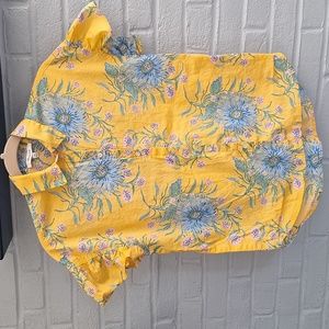 🌼 Madewell button-up floral Hawaiian shirt. Size XXS